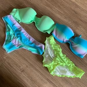 Victoria’s Secret Cheeky Bandeau Swimsuits XS 32C